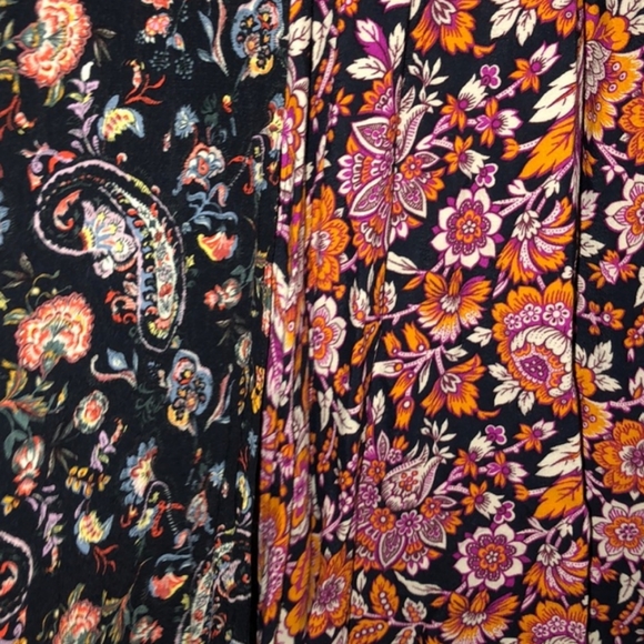 Zara floral midi asymmetrical dress L - Picture 3 of 6